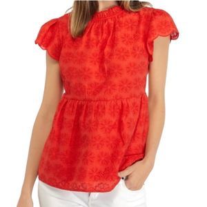 Crown Ivy Eyelet Top(Size 1X)